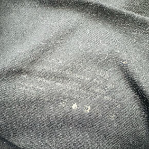 Yogalicious Lux Black Cross Front Flare Leg Black Leggings Women’s Size S - Picture 7 of 8